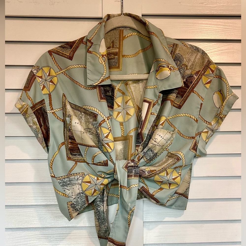 Vintage Cropped Blouse